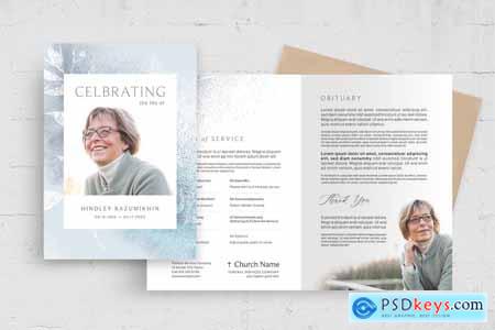 Silver Blue Funeral Template