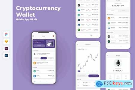 Cryptocurrency Wallet Mobile App UI Kit