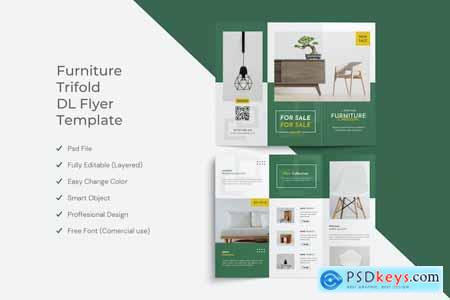 Furniture Trifold Flyer Template Design