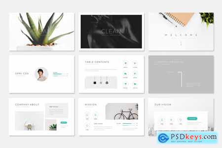 Clean Minimal Powerpoint Presentation Template