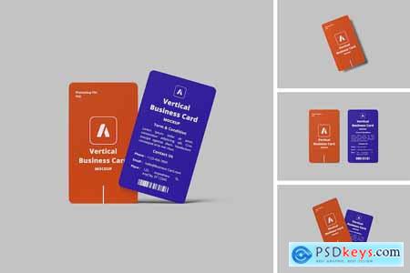 Vertical Business Card Mockup