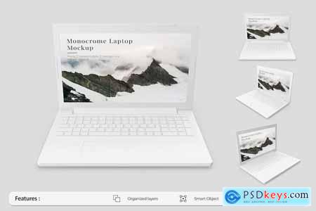 Monocrome Laptop Mockup