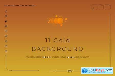 11 Gold Gradients Backgrounds