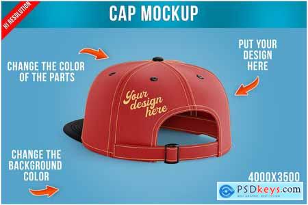 Snapback Cap Mockup Template L78P5QL