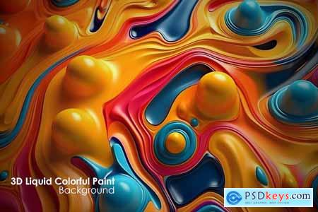 Modern Abstract Background with 3D Liquid Colorful LFULQTX