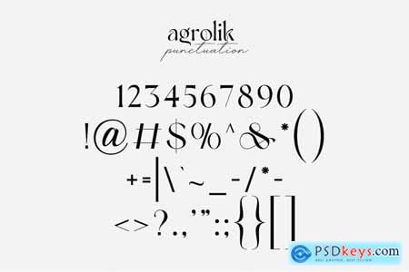 agrolik Beautiful serif font