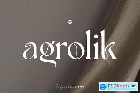 agrolik Beautiful serif font