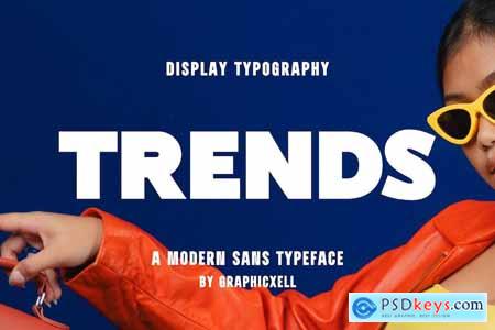 Trends Modern Bold Sans Font Typeface