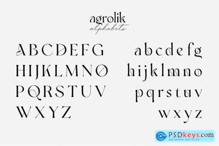 agrolik Beautiful serif font