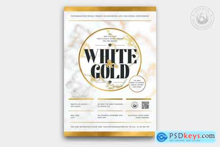 White and Gold Flyer Template