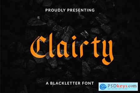Clairty - Blackletter F ont