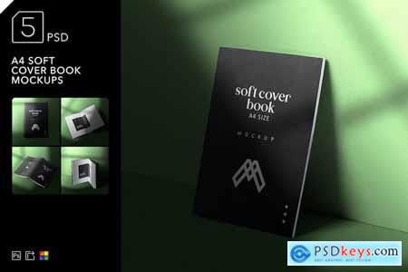 A4 Soft Cover Book Mockups