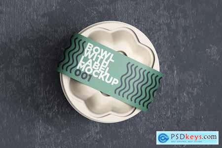 Bowl With Label Mockup 001