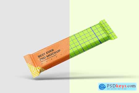 Candy Bar Flow Pack Packaging Mockup