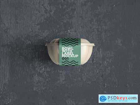 Bowl With Label Mockup 001