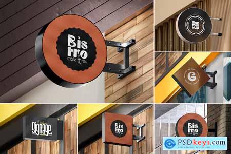 Outdoor 3d Signboard Mockups Psd