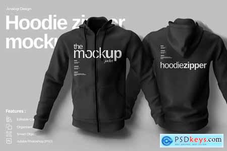 Hoodie Zipper Mockup