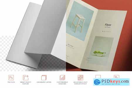 A4 Z Fold Flyer Mockups