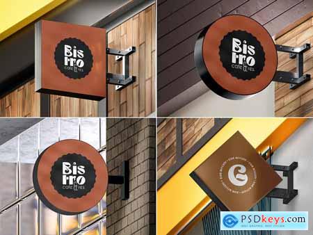 Outdoor 3d Signboard Mockups Psd