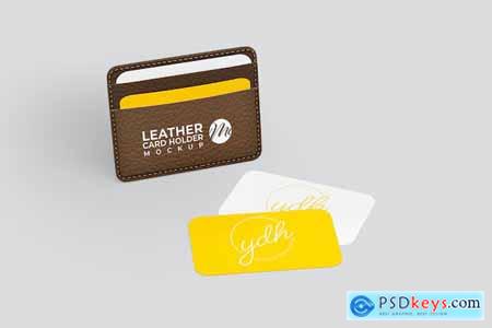 Leather Card Holder Mockup