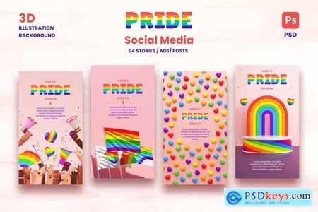 Happy PRIDE Social Media Stories Ads
