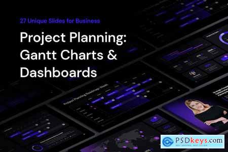 Project Gantt Charts & Dashboards for PowerPoint