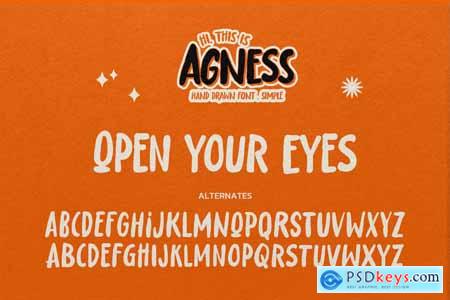 AGNESS - Hand Drawn Font Simple