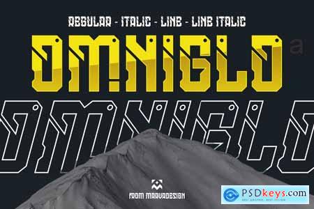 OMNIGLO - A Modern Futuristic Font
