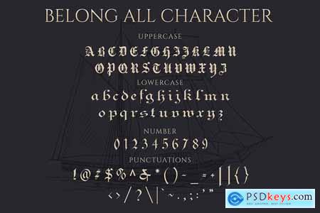 Belong - Blacklatter Font