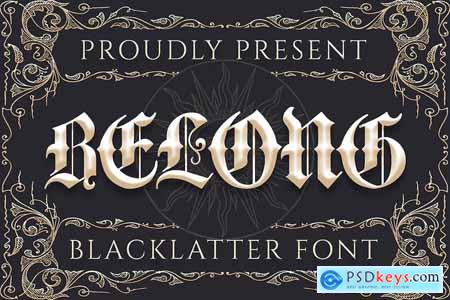 Belong - Blacklatter Font