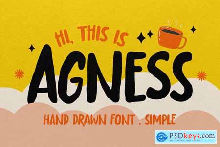 AGNESS - Hand Drawn Font Simple