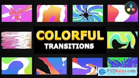 Juicy Colorful Transitions - DaVinci Resolve 44389835