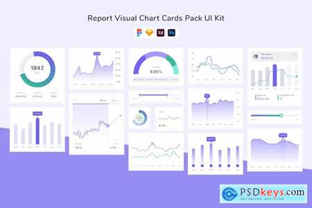 Report Visual Chart Cards Pack UI Kit