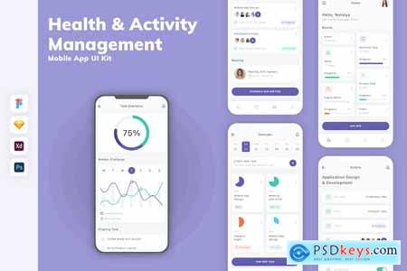 Health & Activity Management Mobile App UI Kit