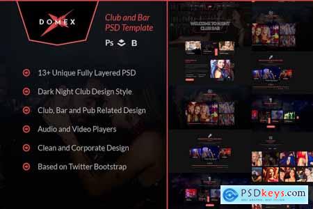 Domex - Night Club PSD Template