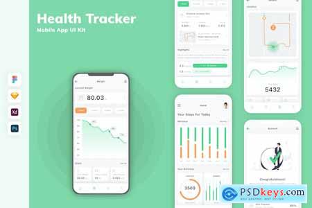 Health Tracker Mobile App UI Kit