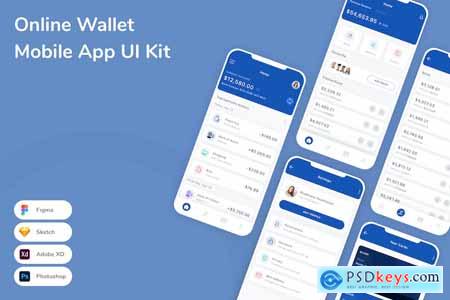 Online Wallet Mobile App UI Kit