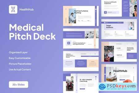 HealthHub - Medical Pitch Deck PowerPoint