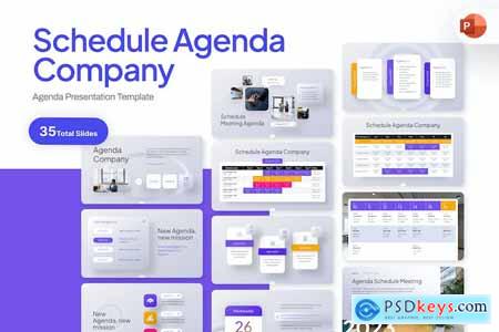 Schedule Agenda Company PowerPoint Template