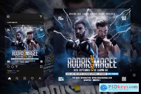 Boxing Flyer Template K7CC5F3