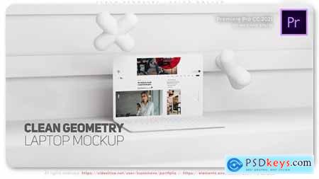 Clean Geometry Laptop Mockup 45580123