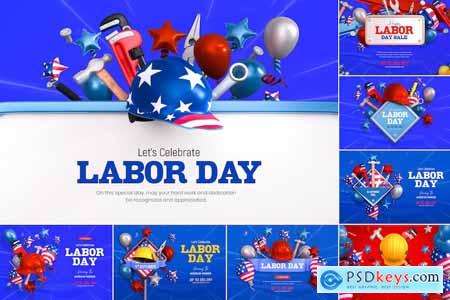 American Labour Day Background Collection