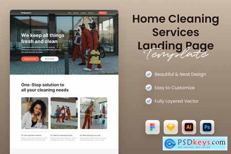 Home Cleaning Landing Page Template