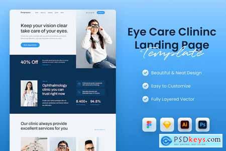 Eye Care Clinic Landing Page Template