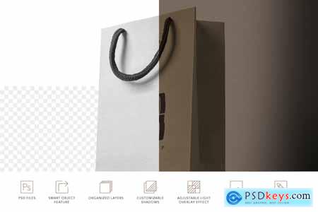 Long Paper Bag With Thread Mockups