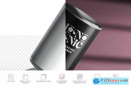 Food Packaging Tin Container Mockups