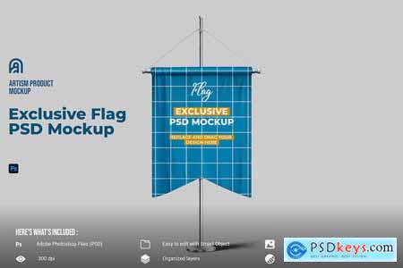 Exclusive Flag PSD Mockup