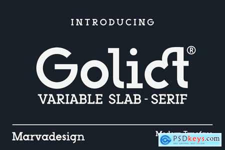 Golict - A Modern Slab Serif Font