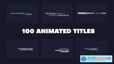100 Animated Titles 46021926