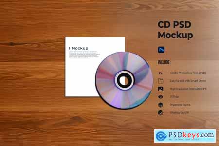 Disc and Cover CD DVD Mockups